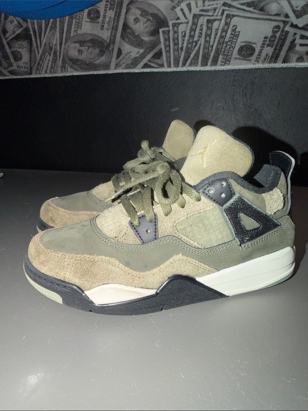Jordan 4 Retro SE Craft Medium Olive in Boys size 3